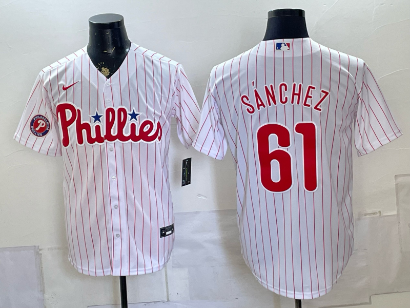 Men 2026 Philadelphia Phillies #61 Sanchez white Game Nike MLB Jersey 0727003->philadelphia phillies->MLB Jersey